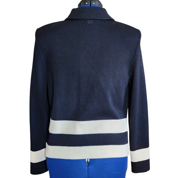 St. John Collection by Marie Gray Black & White Cardigan, Size 4, NWT - Picture 2 of 7